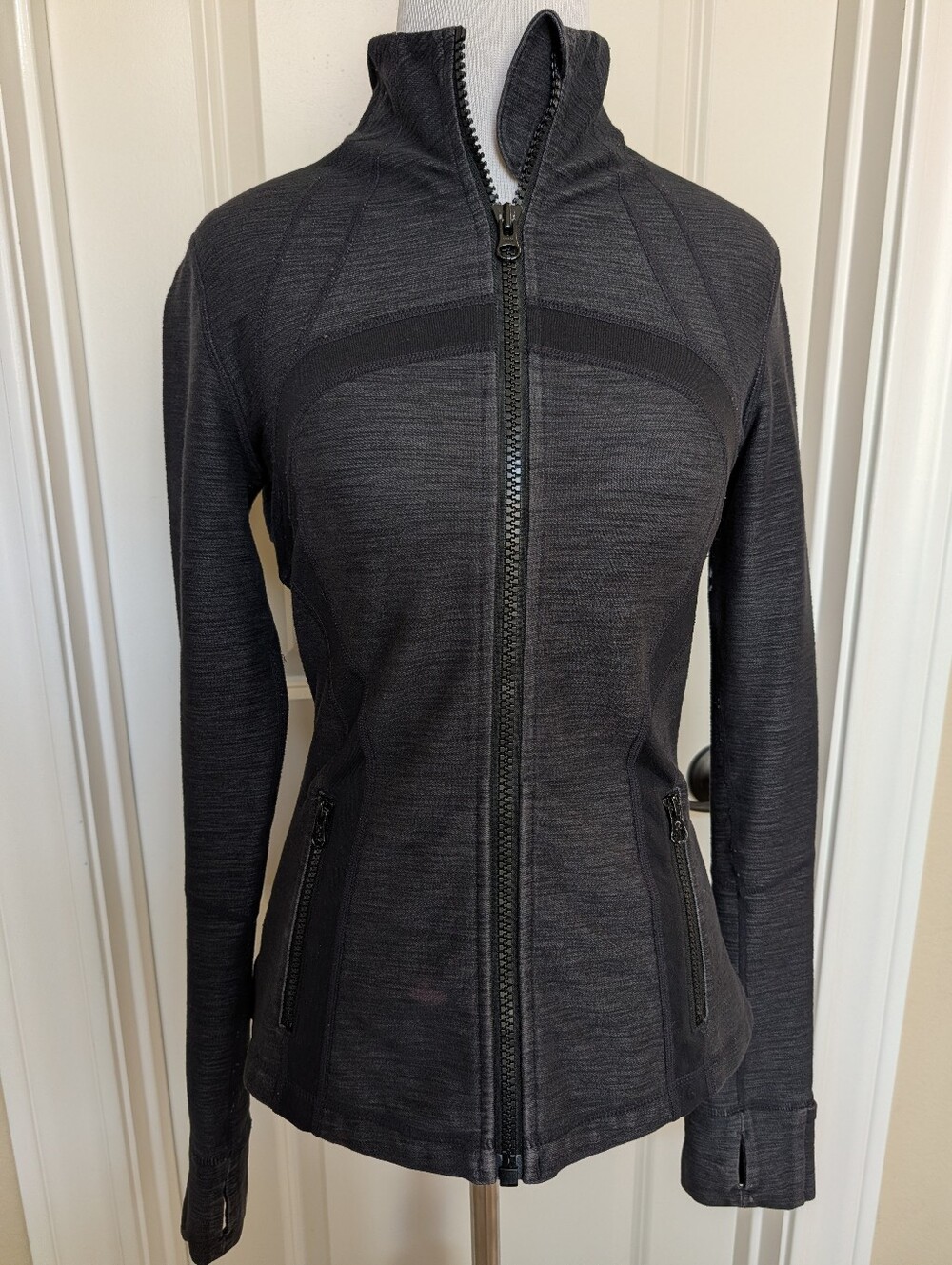 lululemon athletica Charcoal Black Full-Zip Bomber Jacket